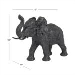 Deco 79 Polystone Elephant Decorative Sculpture Home Decor Statue, Accent Figuri... - Image 4