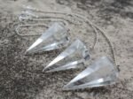Natural Clear Quartz Gemstone Rock Crystal Hexagonal Pointed Reiki Chakra Pendan... - Image 3