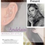 Andelaisi Boho Sea Shell Drop Dangle Earrings Silver Cowrie Huggie Hoop Earrings... - Image 7