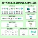 5573pcs Glass Beads for Jewelry Making, 34 Colors Crystal Beads for Bracelets Ma... - Image 3