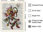 Poster Master Dictionary Art Poster - Quetzalcoatl Print - Aztec Mythology Art -... - Image 3