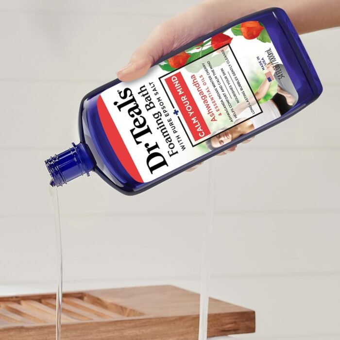 Dr Teal's Foaming Bath with Pure Epsom Salt, Ashwagandha, 34 fl oz (Pack of 4) - Image 7