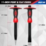 Rizom Chisel Set with Hand Protection, 3 Pcs Stone and Rock Chisel, Heavy Duty M... - Image 3