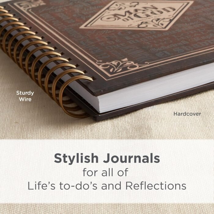 Christian Art Gifts Journal w/Scripture Man of God 1 Timothy 6:11 Bible Verse Na... - Image 6