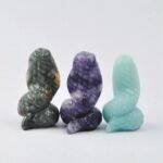AAA Natural Quartz Crystal Carved Snake Serpent Decor Gift-Agate - Image 7
