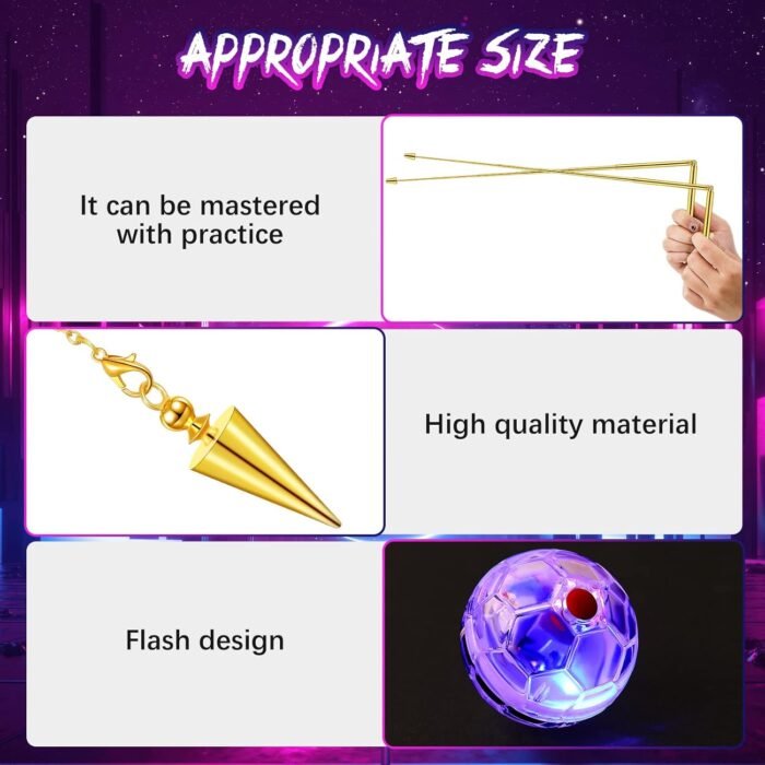 4 Pcs Ghost Hunting Dowsing Rods Copper Set Pen Shaped Gold Spirit Rods Water Di... - Image 4