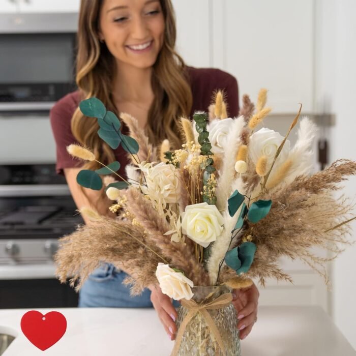 100pcs Artificial Flowers Arrangement With Vase Included, Dining Table Centerpie... - Image 4