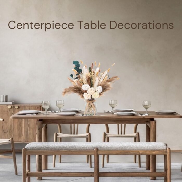 100pcs Artificial Flowers Arrangement With Vase Included, Dining Table Centerpie... - Image 5