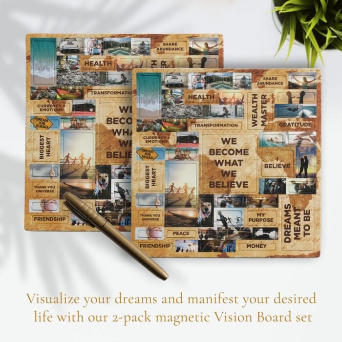 MAGNIFICENT101 2-Pack Vision Board Magnet Set (20x20 in) - Pull Apart & Create a... - Image 3