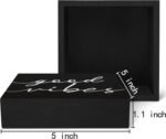 SRADMO Black and White Wood Box Sign, Inspirational Desk Decor - Wooden Block Bo... - Image 3