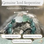 Double Lucky Protection & Love Dragon Bracelet Amulets - Green & Pink Crystals B... - Image 5