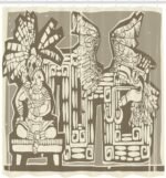 Lunarable Ethnic Shower Curtain, Mayan King and Plumed Serpent Illustration Meso... - Image 3