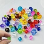 100pcs 12mm Acrylic Bicone Beads Faceted Acrylic Crystal Spacer Beads for Bracel... - Image 5