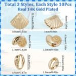 SUNNYCLUE 1 Box 30Pcs Real 14K Gold Plated Ocean Shell Beads Sea Animal Beads Al... - Image 3