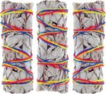 White Sage Smudging Kit - 3 Chakra-Inspired White Sage Bundles (4") | Cleanse, B... - Image 3