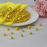 WELMATCH Yellow Pearl Vase Fillers - 120 pcs 0.75 LB Faux Pearl Beads 14mm 20mm ... - Image 4