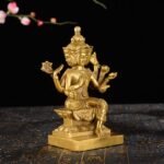 BRABUD Handmade Brass Thailand 4 Faces Buddha Statue Lord Brahma Phrom Figurine ... - Image 5