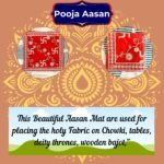 NAISHA Red Pooja Aasan Mat (Set of 2) 15" X 15" Velvet Puja/Altar Cloth Mandir, ... - Image 5