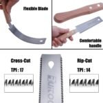 RUITOOL Japanese Hand Saw 6 Inch Double Edge Sided Pull Saw Ryoba SK5 Flexible B... - Image 3