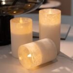 ANGELLOONG Glass Electric Candles Battery Operated, Flickering Flameless Candles... - Image 3
