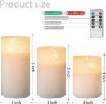 ANGELLOONG Glass Electric Candles Battery Operated, Flickering Flameless Candles... - Image 4