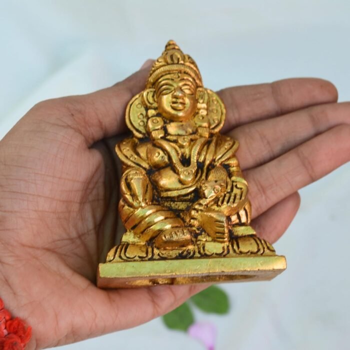 Brass Kuber Statue 3.25" inch – Hindu God of Wealth Idol | Dhanpati Vaisravana M... - Image 5