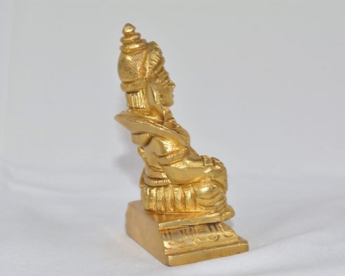 Brass Kuber Statue 3.25" inch – Hindu God of Wealth Idol | Dhanpati Vaisravana M... - Image 8