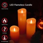 Christmas Decor Flameless LED Candles with Remote Control, 3"x 9"Battery Operate... - Image 3