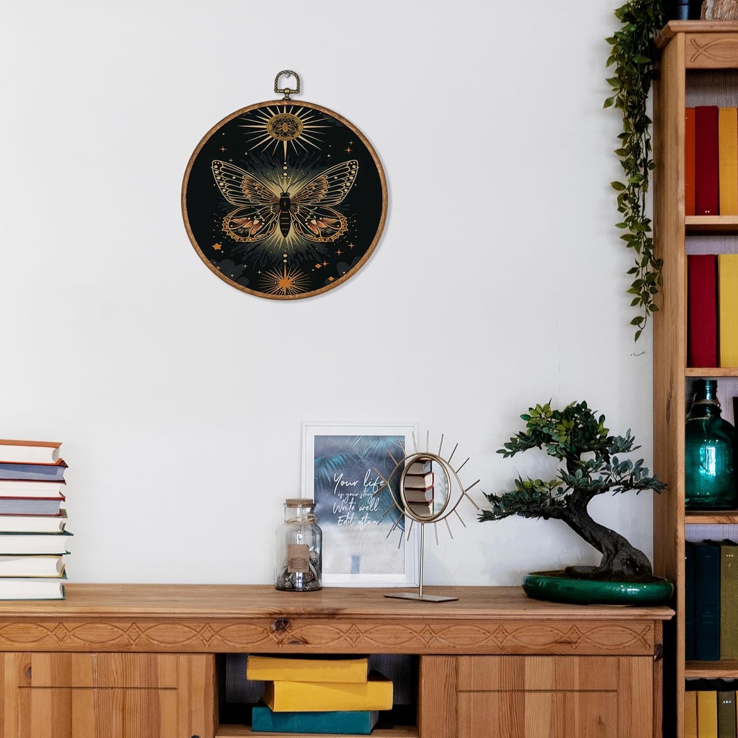 KSDUT Vintage Butterfly Wall Decor Art - Dark Moody Insect Wall Art Canvas Frame... - Image 3