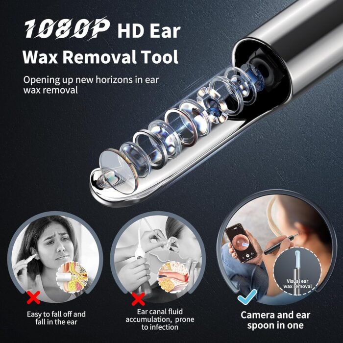 Ear Wax Removal, Ear Cleaner with Camera and Light, FSA HSA Eligible, Ear Wax Re... - Image 3
