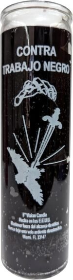 Generic Against Witchcraft (Contra Trabajo Negro) Black 7 Day Candle - Image 3