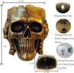 Skull Fence Planter for Outdoor Plants, Spooky Skull Wall Planters for Indoor Ou... - Image 5
