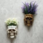 Skull Fence Planter for Outdoor Plants, Spooky Skull Wall Planters for Indoor Ou... - Image 6