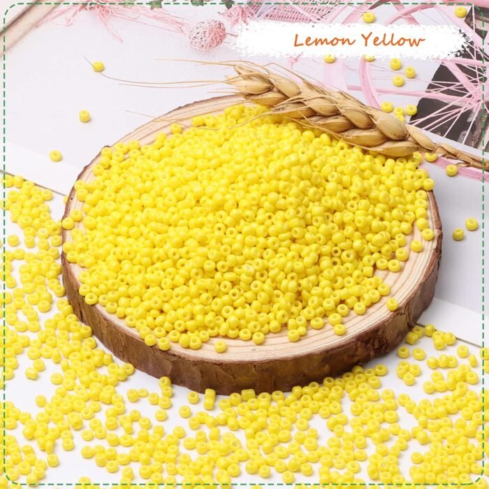 5000pcs 3mm Yellow Glass Round Beads for DIY Craft Projects, Jewelry Making, Clo... - Image 4
