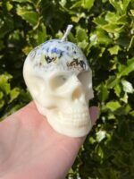 Witches Shield of Protection Herbal Intention Skull Crystal Candle | Ritual Alta... - Image 3
