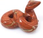 2" Snake Figurine, Hand Carved Healing Crystal Animal Statue Sculpture Home Deco... - Image 3