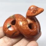 2" Snake Figurine, Hand Carved Healing Crystal Animal Statue Sculpture Home Deco... - Image 5