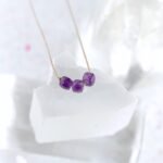 SOULKU Genuine Amethyst February Birthstone Necklace, Handmade Empowerming Neckl... - Image 3