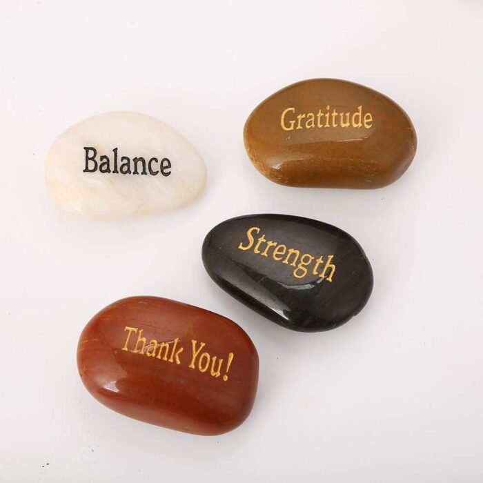 ROCKIMPACT 50PCS Engraved Rocks Different Words Inspirational Stones Bulk Faith ... - Image 7