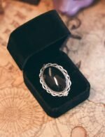 Antique Vintage Scrying Mirror Rings Witchcraft Scrying Tools Fortune Telling Fe... - Image 3