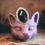 Antique Vintage Scrying Mirror Rings Witchcraft Scrying Tools Fortune Telling Fe... - Image 4