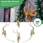 Philodwell Deer Head Wall Decor Sculptures: Handmade Resin Animal Art Pendant Or... - Image 5