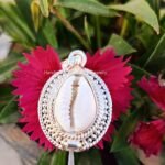 Cowrie Shell 925 Silver Plated Charm Necklace, Poison Box Pendant, Natural Sea S... - Image 3