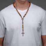 Intercession Our Father Sacred Handmade Solid Wood Rosary - Image 6