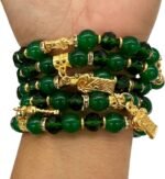 RBN Saint Jude Green Stone Bracelet Pulsera De San Judas Tadeo Prosperidad Prote... - Image 3