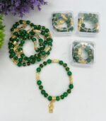 RBN Saint Jude Green Stone Bracelet Pulsera De San Judas Tadeo Prosperidad Prote... - Image 5