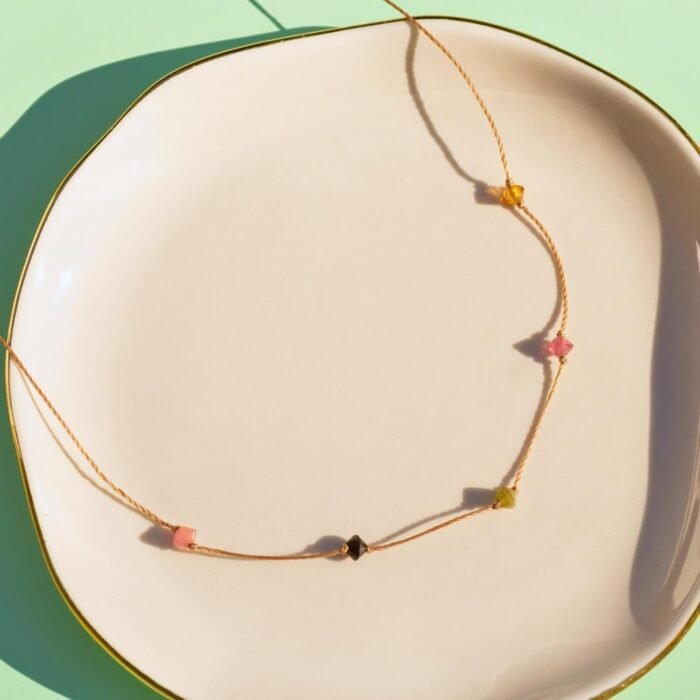 SoulKu Rainbow Tourmaline Celestial Necklace for Happiness, Handcrafted Empoweri... - Image 4