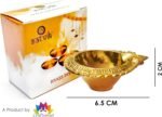 SATVIK 20 Pc Lakshmi Deepak for Diwali Decoration Handmade Oil Lamp Golden Engra... - Image 3