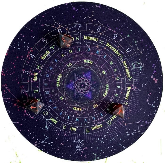 Tookie Divination Mat, Lightweight Round Shape Pendulum Board, 8.66inch Starry S... - Image 3