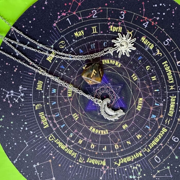 Tookie Divination Mat, Lightweight Round Shape Pendulum Board, 8.66inch Starry S... - Image 7